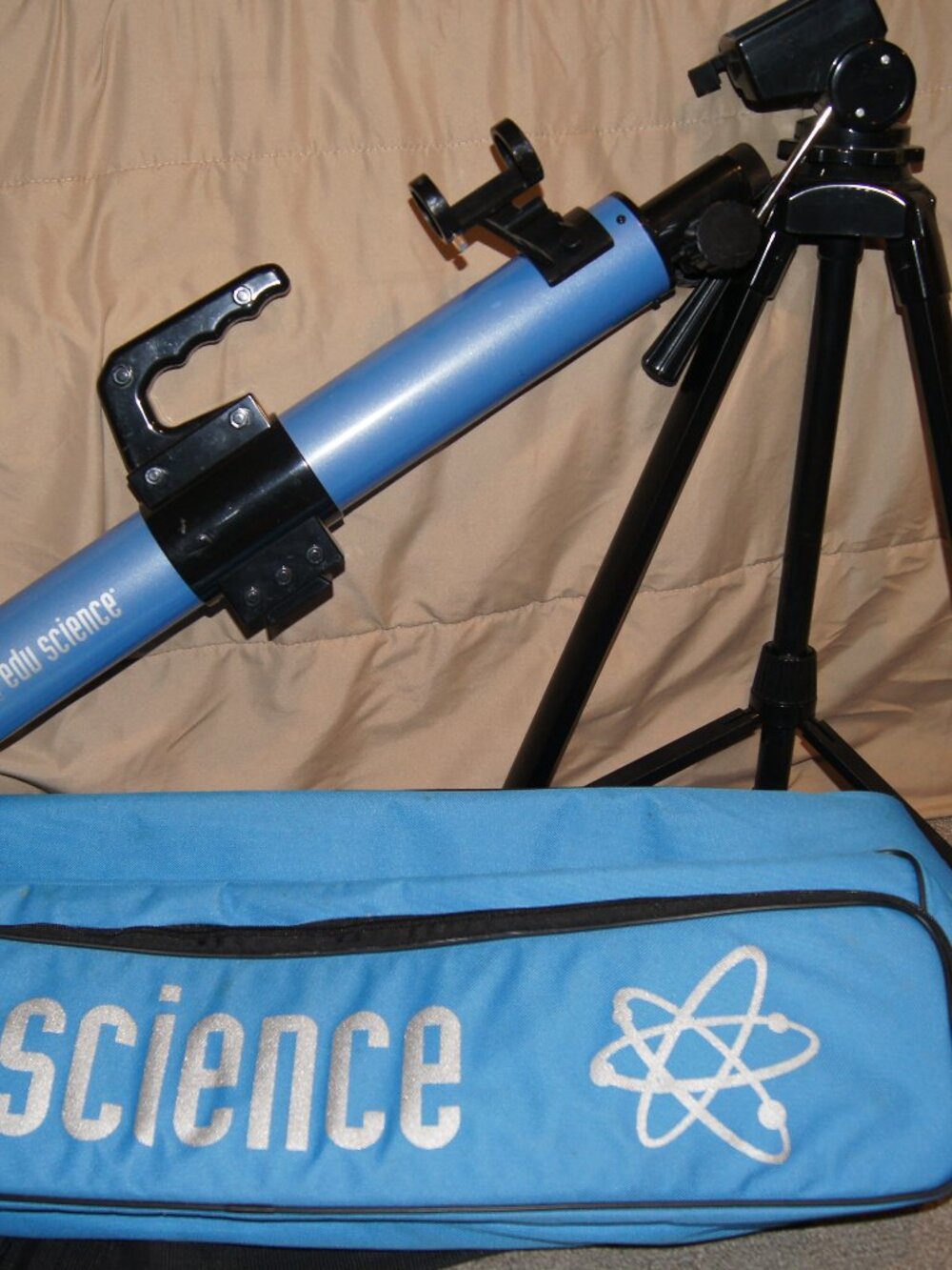 edu science telescope and tripod with carry case